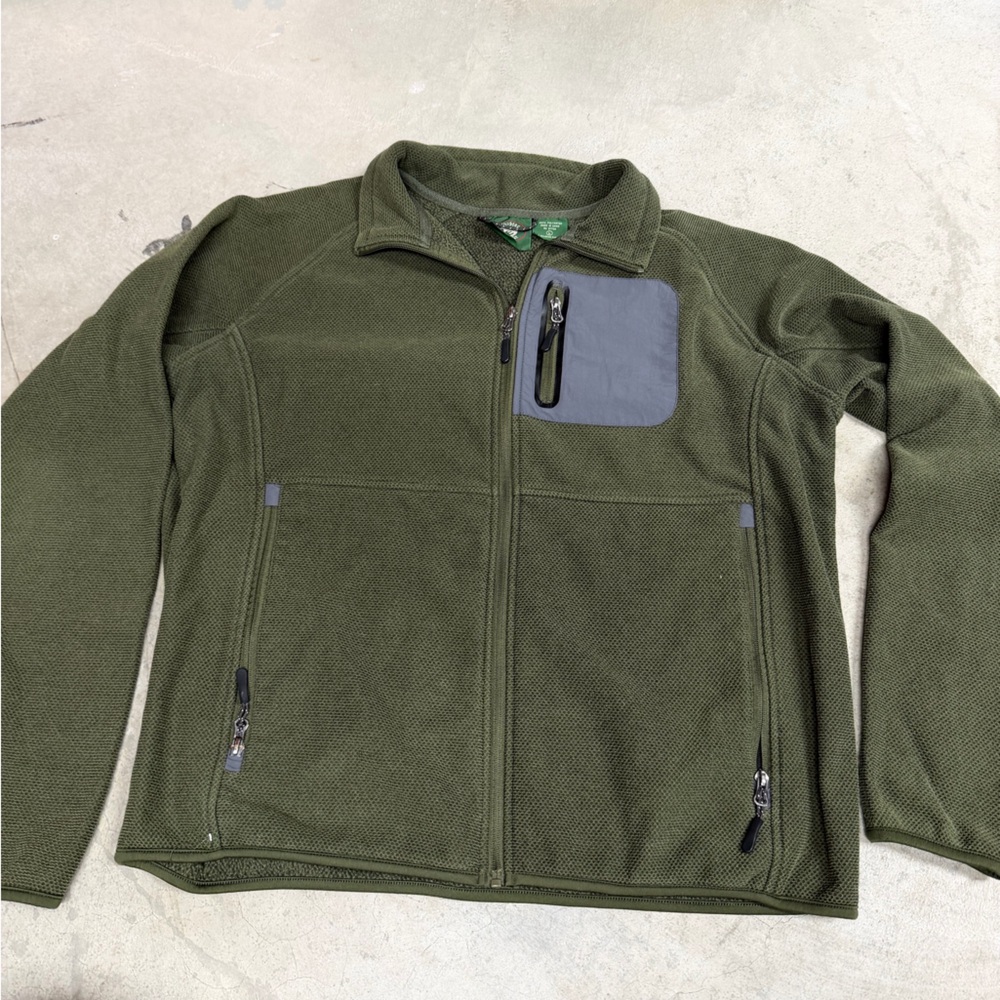 Olive Green Stillwater Full-Zip Fleece Jacket size- L